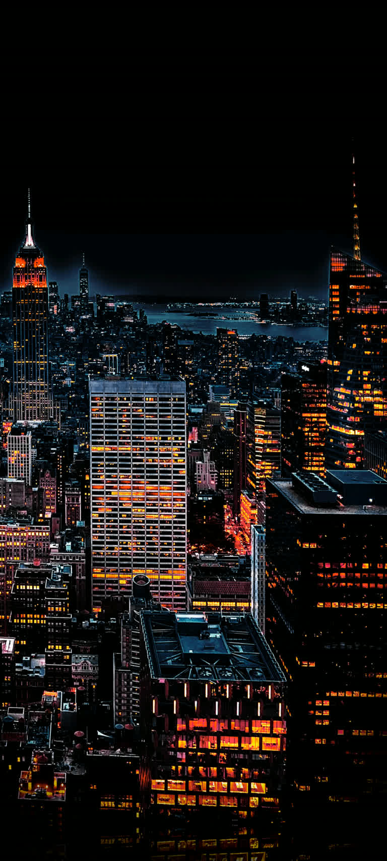 高楼林立的城市夜景